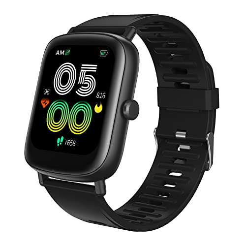Fitness Smartwatch - Fitness Tracker with 24/7 Heart Rate Monitor & SpO2, Sleep Monitor, Smartphone Notifications, 1.7" Full-touch Screen Smart watch w/Step Counter, Smartwatch for Android & iOS