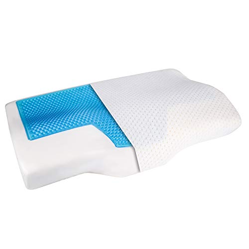 Joy.Box Gel Posture Pillows for Sleeping,Cervical Pillow for Neck Pain Pressure Relief,Ergonomic Contour Memory Foam Pillow for Side/Back/Stomach Sleeper (White) Joy.Box Gel Posture Pillows for Sleeping,Cervical Pillow for Neck Pain Pressure Relief,Ergonomic Contour Memory Foam Pillow for Side/Back/Stomach Sleeper (White)