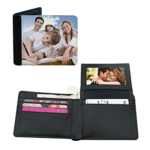 ITODA Personalized Photo Bifold Wallet with ID Window, PU Leather Custom DIY Your Own Picture ID Credit Cards Slots Holders for Women Men Birthday Valentine's Day, Mother & Father's Day3