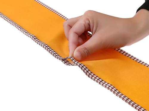 Women Houndstooth Skinny Long Scarves, Satin Silky Ribbon Hair Band Neckerchief Neck Scarf4