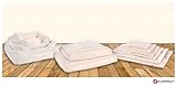 Flamingo Hundebett Verona Rechteckig Beige – A: 65 cm, B: 50 cm, C: 20 cm, Waschbar, Antislip, Warm und Zart, Stilvoll, Passt In Jedes Interieur!