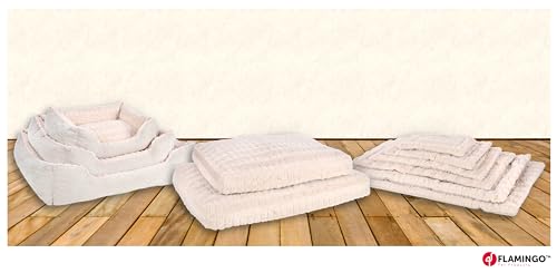 Flamingo Lit pour Animaux Verona - 65x50x20 cm - Idéal pour Beagle, Teckel, Cavalier King Charles, Chihuahua, Shih Tzu, Pékinois et Plus - Beige élégant – vue 5
