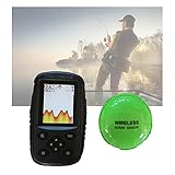 Hcyx Tragbarer Fischfinder Geber Sonarsensor Wassertiefenmesser LCD-Bildschirm Echolot Fischfinder für Eisfischen Meeresfischerei LCD-Display