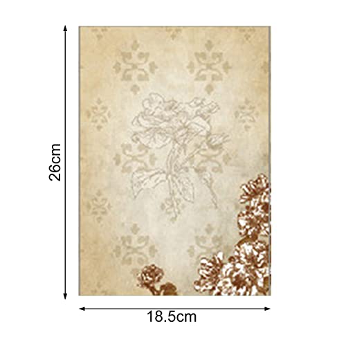 20 Sheets Vintage Stationery Paper Flower Print Smooth Writing Pastoral Style Aesthetic Romantic Stationary Writing Paper For Writing Letters G (10.24 X 7.28 Inches) #TOP2