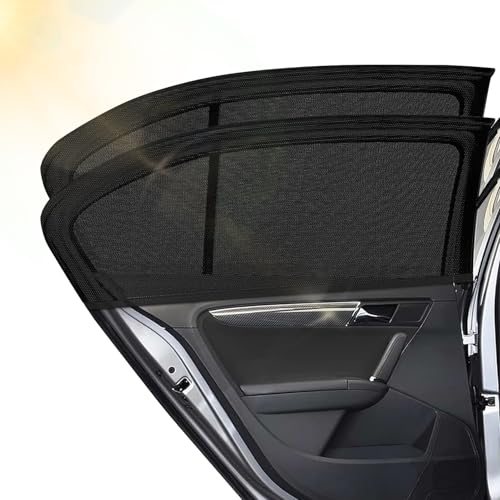 Menibeuty 2 Piezas Parasol Coche Bebe, Parasols Coche Lateral Transpirable Cubre Ventanas Coches Sombrilla Universal con preteccion UV, Parasol Ventanas Traseras Coches para Niños y Mascotas