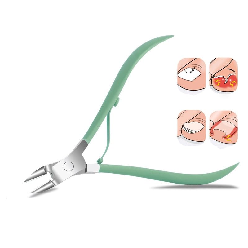 Kit manucure matcha vert avec coupe-ongles et coupe-sourcils en sac pliant