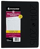 AT-A-GLANCE 2014-2015 Academic Year Contemporary Weekly and Monthly Appointment Book, Wirebound, Black, 8.25 x 10.88 Inch Page Size (70-957X-05)