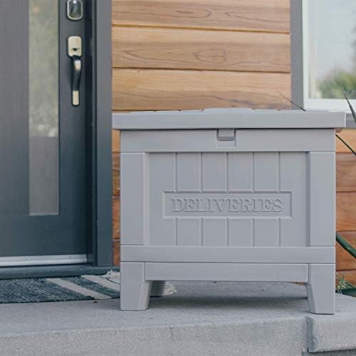 Yale Smart Delivery Box with Wi-Fi - Package Box for Outdoor Storage - Receive Packages from Any Carrier and Protect Them from Weather and Porch Pirates – Gray Medium