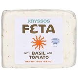 Kryssos Traditional Feta Cheese with Tomato and Basil, 8 oz