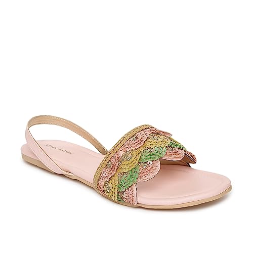 Image of Marc Loire Women's Embroidered and Embellished Flat Fashion Sandals