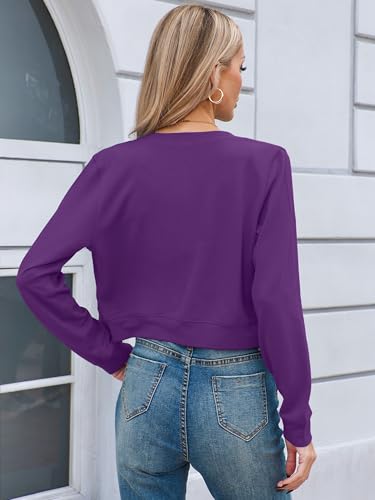 Image of Heymoments Women's Thin Shrugs Long Sleeve Lightweight Cropped Tops Open Front Cardigan for Dress S-2XL
