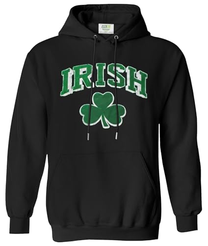 Arvilhill St Patricks Hoodie Men Shamrock Festival Classic Soft 4 Leaf Party Irish Sweatshirt Green Irish Clover XXL