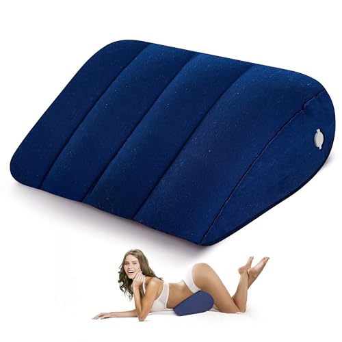 Liebesfreunde® Sexkissen für Paare – Lendenkissen für bessere Sexstellungen | aufblasbar | Liebeskissen samtweiches Velour | Sex Kissen für Frauen | Keilkissen Sexspielzeug Erwachsene