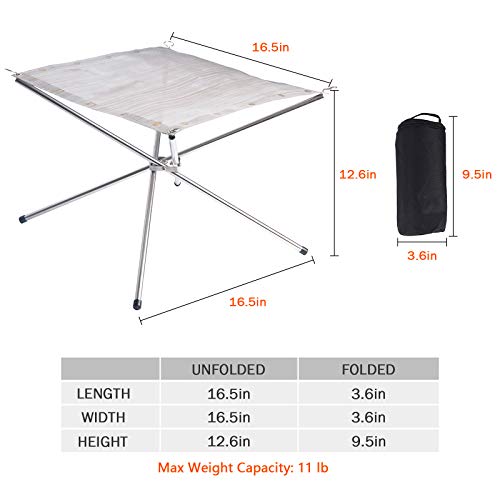 Portable Outdoor Fire Pit 16.5 Inch Upgrade Foldable Stainless Steel Mesh Fire Pit Wood Burning, Collapsible Fireplace Space Saving Perfect For Camping, Backyard, Patio, Garden (Carrying Bag Included) #TOP1