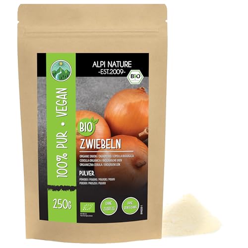 Alpi Nature Cebolla Orgánica Molida 250g, Cebolla Deshidratada Molida, Cebollas en Polvo para Cocinar