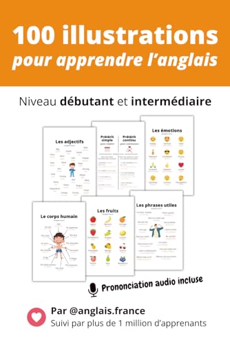 Apprendre l’anglais : 100 illustrations pour progresser au quotidien: Vocabulaire, phrases et expressions essentielles – Niveau débutant et intermédiaire...