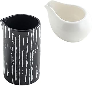Happyyami Porcelany Sos Łodzi Mleka Śmietankę Do Kawy Ceramiczny Dzban Mleka Jug Ceramiki Wylewka Napojów Dzbanek Sos Dzbanka Dzbanka Do Kawy Służące Zestawy Kuchenne