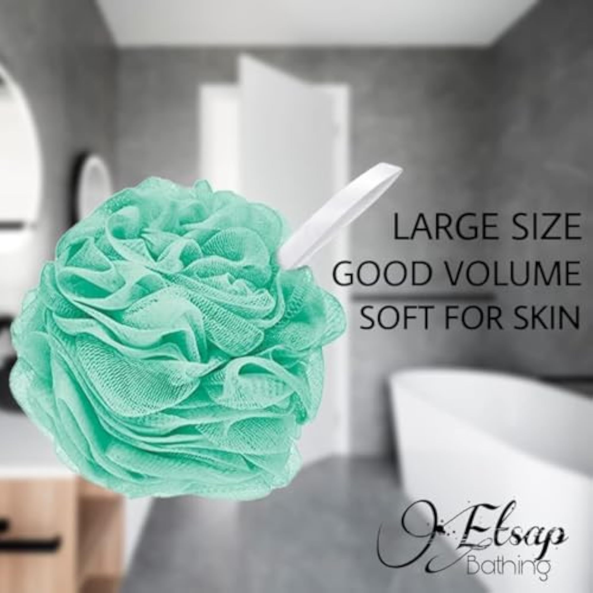 ETSAP Premium Bathing Round Loofah, Pack of 4