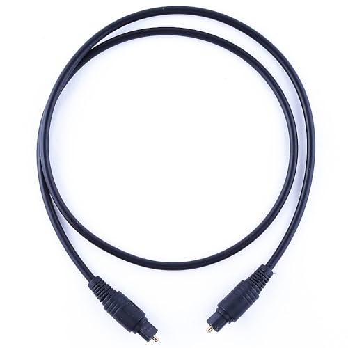 REY Cable Fibra Óptica TosLink Audio Digital, 1M, DVD TDT