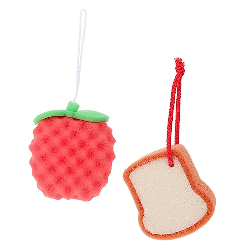BIUDECO 2 Piezas Esponjas de Baño para Niña Esponjas Suaves para Limpieza y Masaje Corporal Diseño Colorido con Divertidas Aptas para Sensible de Recién Nacidos Secado Fácil con