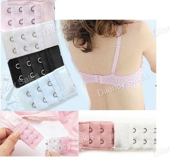 Dilency Sales Bra Hook Extender- 2 & 3 Hooks Without Elastic Bra Extensions Combo (Free Size)