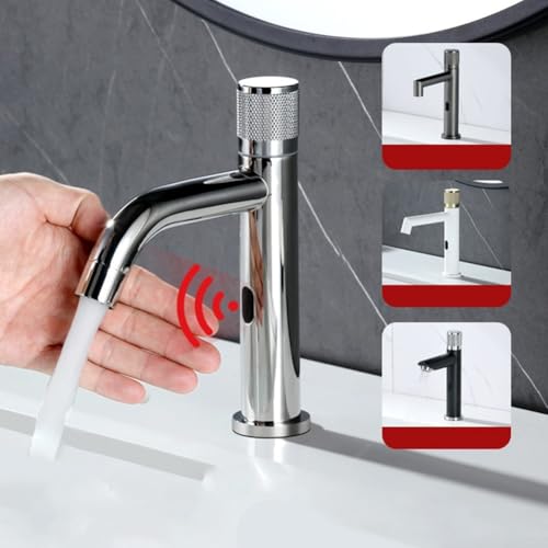 Grifo de baño de inducción inoxidable 304, monomando de agua fría con sensor 4