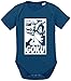 Tee Kiki Goku Rahmen Body Dragon de algodón orgánico Ball Son Proverbs Baby Romper para niños y niñas de 0 a 12, Größe2:80/10-12 Meses, Baby:Azul Oscuro