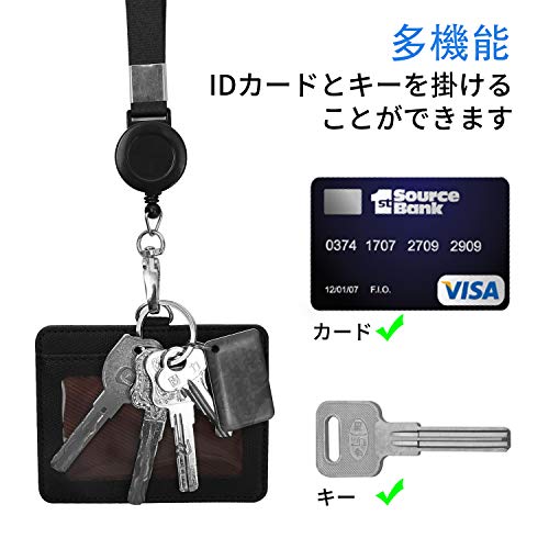 SUGURE IDカードホルダー 横型 ブラック