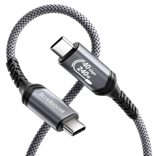 BlueRigger 3FT USB C Cable 240W PD, USB 4.0, Thunderbolt 4