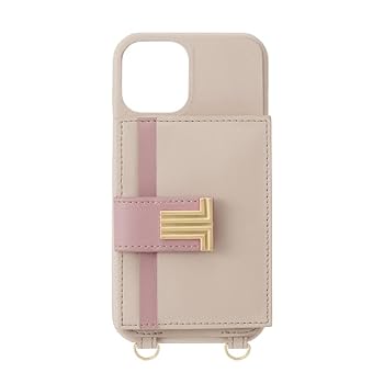 【新品未使用】LANVINロングストラップ&ポケット付ハードケース/Greige LANVIN en Bleu - 【新品未使用】LANVINロングストラップ
