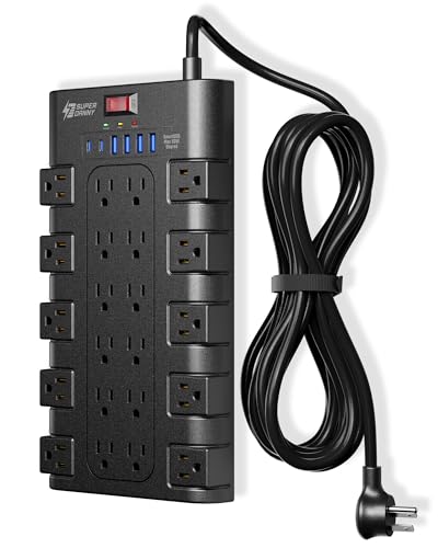 Surge Protector Power Strip, SUPERDANNY Charging Station 22 Outlets with 45W Type-C Fast Charging...