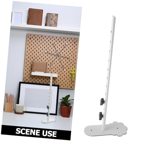 Support de montage pour bureau en acier inoxydable blanc réglable x2 - 5