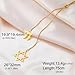 Pregeckit Star of David and Jewish Hebrew Chai Pendant Long Necklace Sweater Chain Hexagram Judaism Stainless Steel Jewelry (gold)