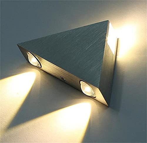 Lámpara de pared LED 3W triángulo de aluminio moderna para iluminación interior de escaleras 6