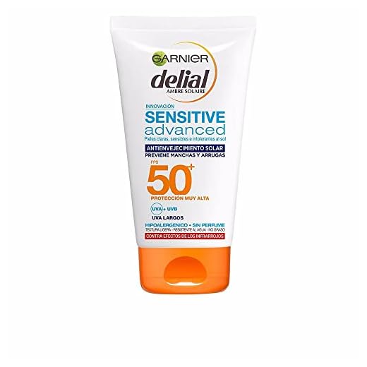 Garnier Delial Sensitive Advanced - Protector Solar Facial UV Gel Hidratante IP50+ - 100 ml