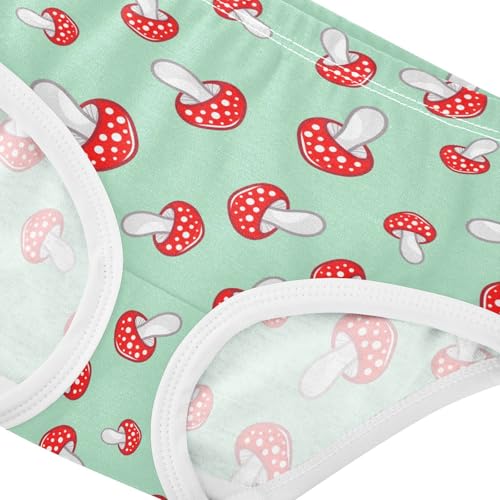 Little Girl Underwear Toddler Panties Kids Undies Mushroom Cartoon Soft Cotton Briefs 2T-8Y4