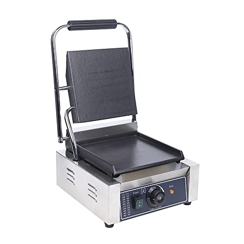 Pattosaey 110V 1800W Press Sandwich Maker, Mini Sandwich Single Panini Press Grill, Adjustable Temperature 122-572?, Electric Press Grill for Hamburgers, Steaks, Bacon