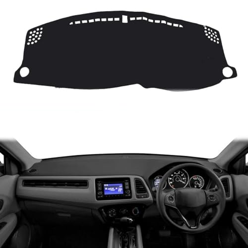 JQHXFDC - Funda para salpicadero de Coche de Gamuza y Franela de poliéster Apto para Honda HRV Vezel 2014 2015 2016 2017 2018 2019 LHD RHD