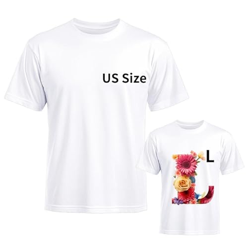 Joyclub 5 PCS Unisex Sublimation Blanks Bulk Polyester T Shirts for Sublimation Crew Neck Short Sleeve Wholesale DIY Gifts White 1 Pack