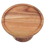 ibasenice Tortenplatte mit Fuß Einfach zu Reinigen und Sicher zu Verwenden für Party und Bar Dekorativ und Stilvoll Braune Gebäckplatte für Kuchen und Obst