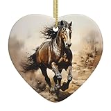 Matériaux de haute qualité : ce pendentif en forme de cœur WHJSSF Western Horse Picture est fabriqué en céramique de haute qualité, qui sont légers, bien formés, résistants à l'usure, fiables et ont une plus longue durée de vie