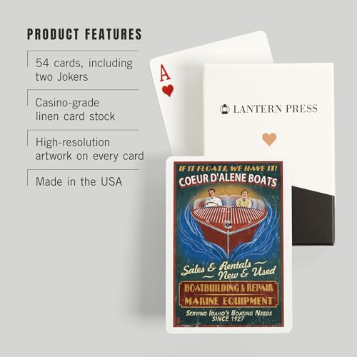 Baraja de naipes poker tamaño Lanterna Press miniatura 3