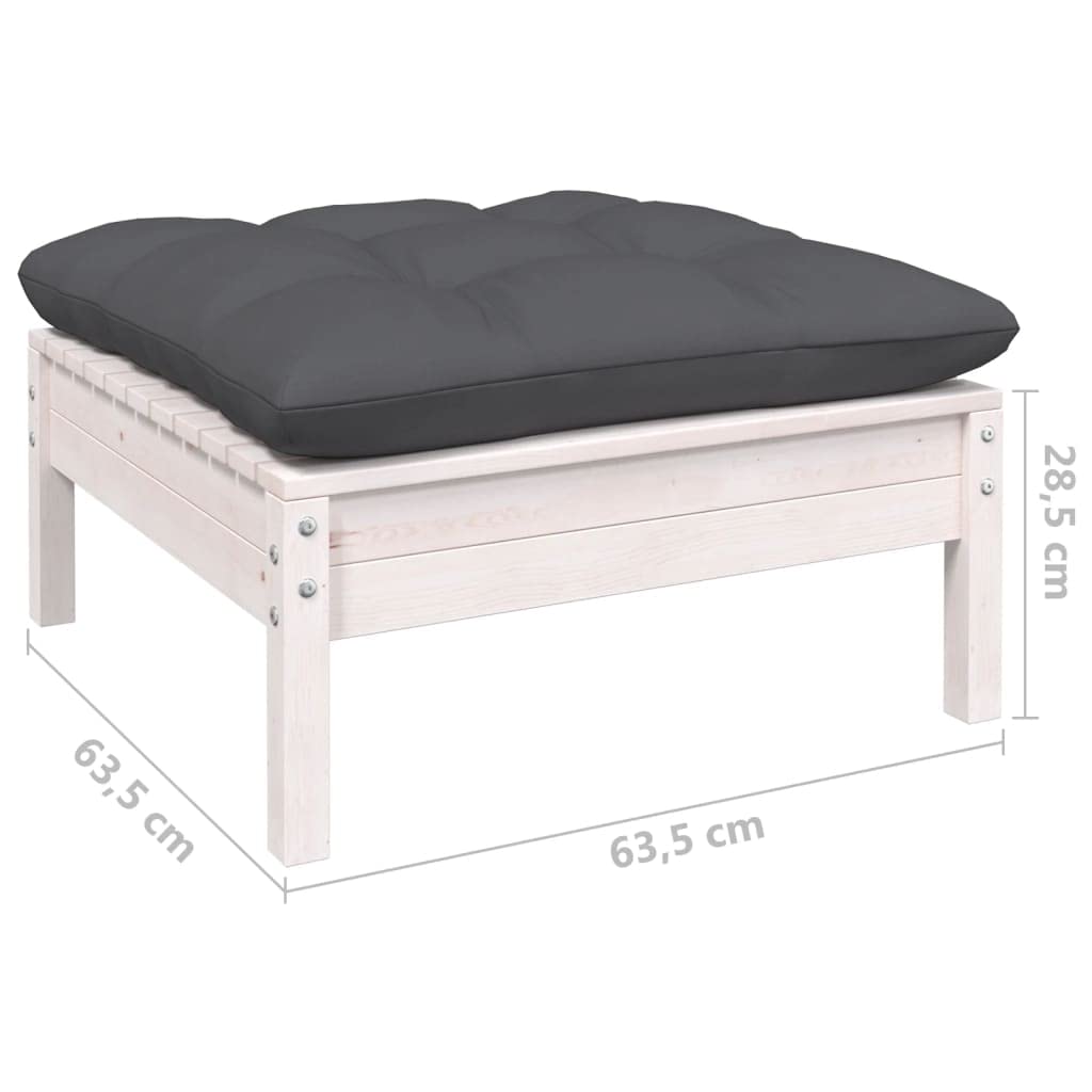 lity sosnowy modułowy z poduszkami 8 osobowy biały 110kg