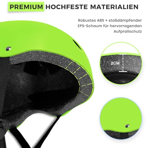 LeapBeast Skaterhelm Fahrradhelm, Belüftung | Sicherheit | leicht | Skateboarding Helm für Fahrrad...