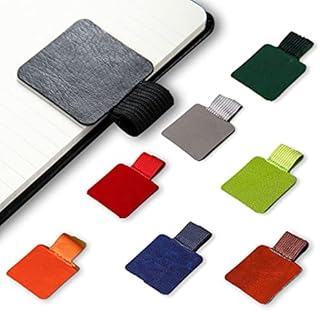VIKSAUN 8 Pack Pen Loop, Self-adhesive Pen Holder, Notebook Pen Holder Self-adhesive Pen Ring, Mixed Color Pen Loops Elastic Pen Holder Rectangular for Notebooks, Tablets, Diaries, Calendars (8 Pack)