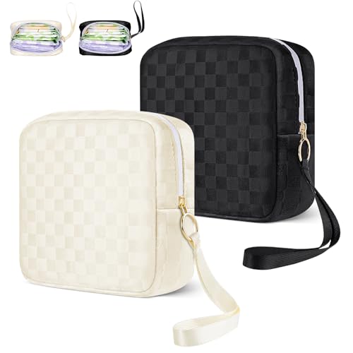 Likesing 2 unidades de tampón suave para períodos menstruales, bolsa menstrual mini para niñas y mujeres, almacenamiento portátil