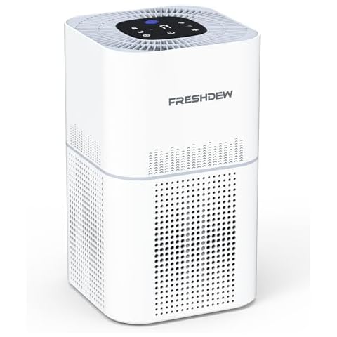 Air purifier for home large room,FRESHDEW Air Purifiers H13 True HEPA Filter up to 1430 Ft², Air Purifier for Bedroom with PM 2.5 Display for Pet Odor, Dust, Smoke, Wildfire (AP303) Cover