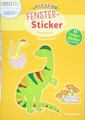 Riesen Fenster-Sticker Dinosaurier: Mit 15 Folien-Stickern!
