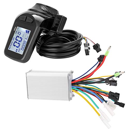 Explopur Motor Brushless Controller - 24V-48V   36V-60V 350W Controller Brushless per Motore Display LCD Pannello del Pollice Acceleratore per Biciclette Elettriche Scooter Kit Controller (15A)