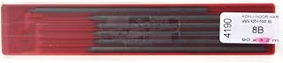 Grafite 3,2 mm Graduado Estojo com 6 Unidades Ref.4190T Koh-I-Noor 8B
